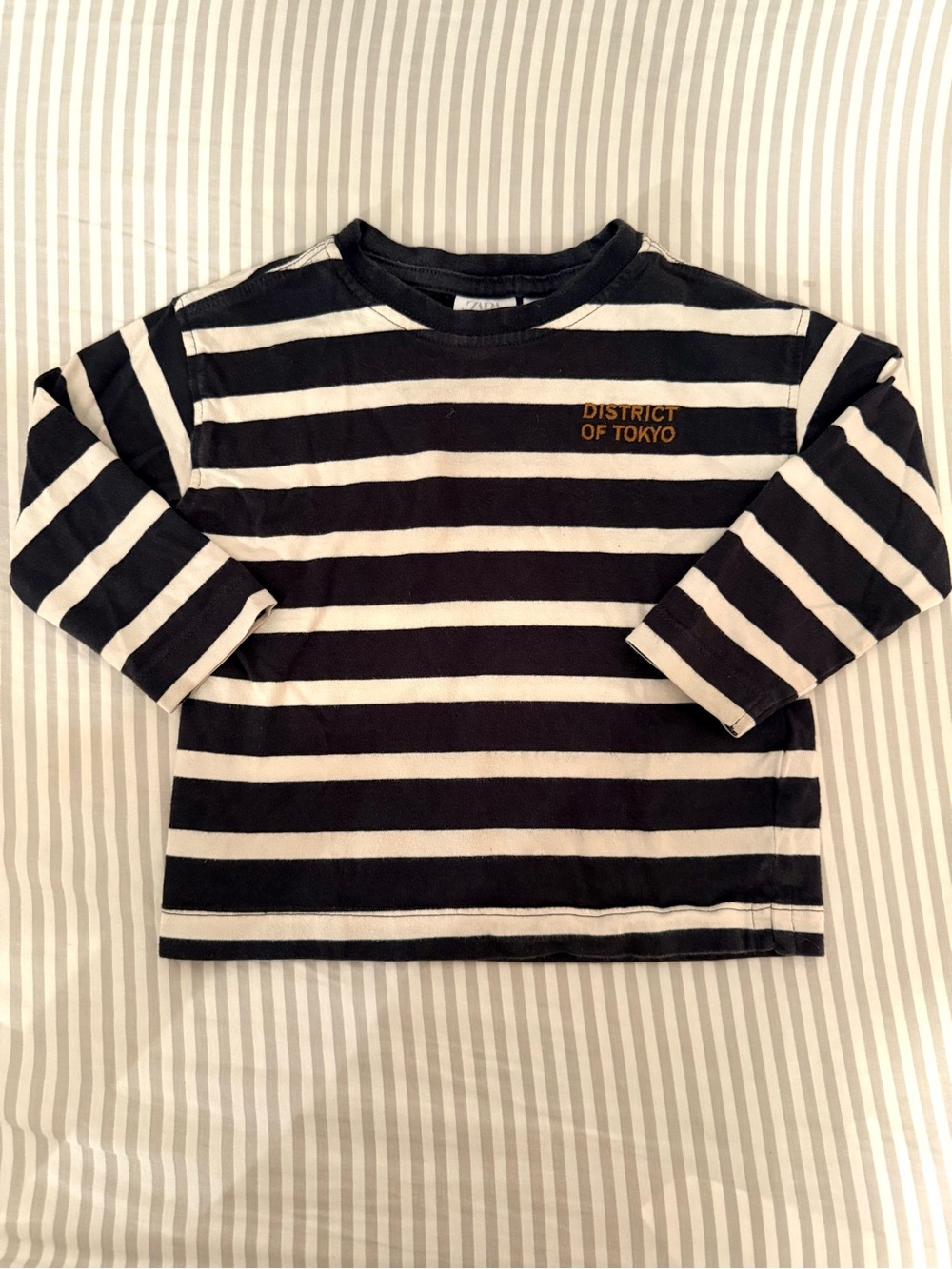 Zara Baby Toddler Boy Black & White Striped Long-Sleeve Tee